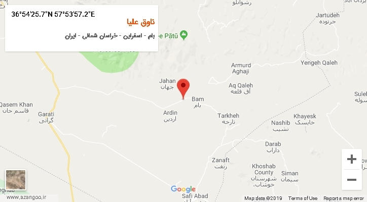 روستای ناوق علیا بر روی نقشه