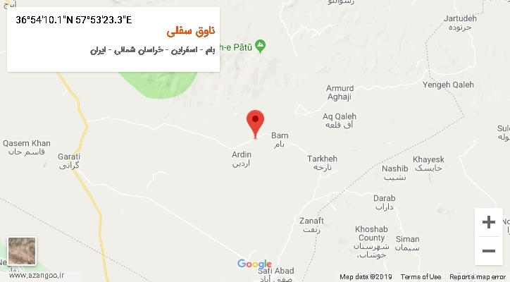 روستای ناوق سفلی بر روی نقشه