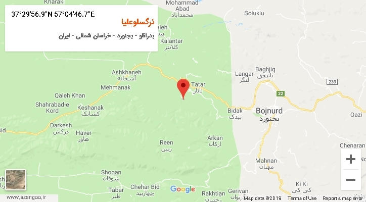 روستای نرگسلوعلیا بر روی نقشه