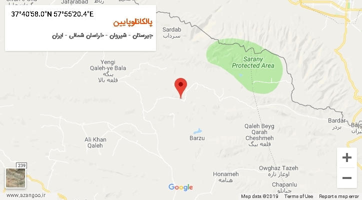 روستای پالکانلوپایین بر روی نقشه