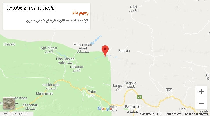 روستای رحیم داد بر روی نقشه