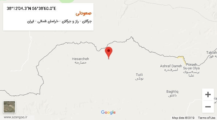 روستای صعودلی بر روی نقشه