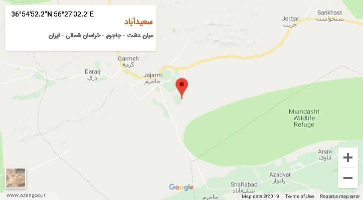 روستای سعیدآباد بر روی نقشه