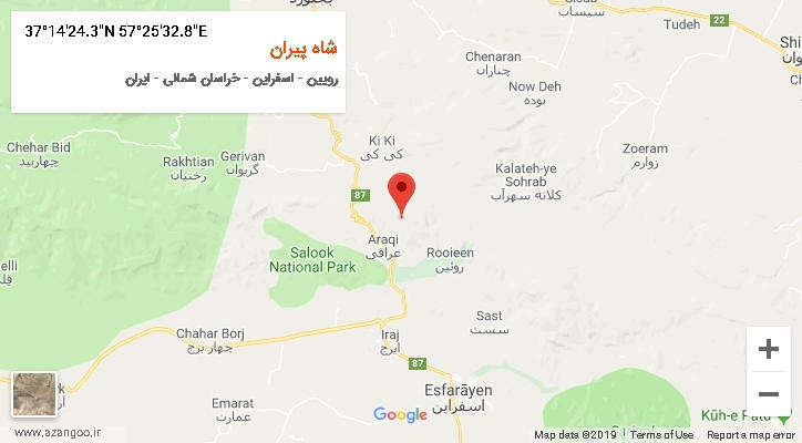 روستای شاه پیران بر روی نقشه
