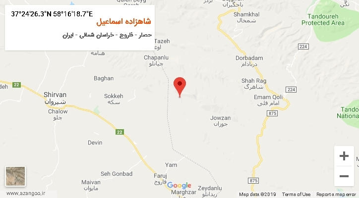 روستای شاهزاده اسماعیل بر روی نقشه