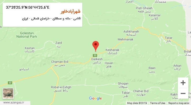 روستای شهرآبادخاور بر روی نقشه