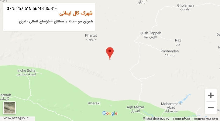 روستای شهرک کال ایمانی بر روی نقشه