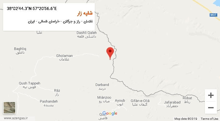 روستای شلپه زار بر روی نقشه