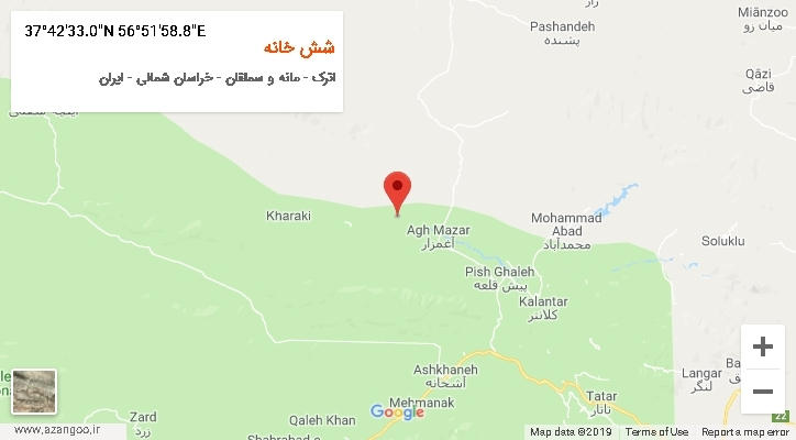 روستای شش خانه بر روی نقشه