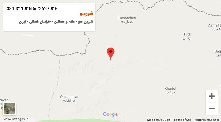 روستای شورسو بر روی نقشه