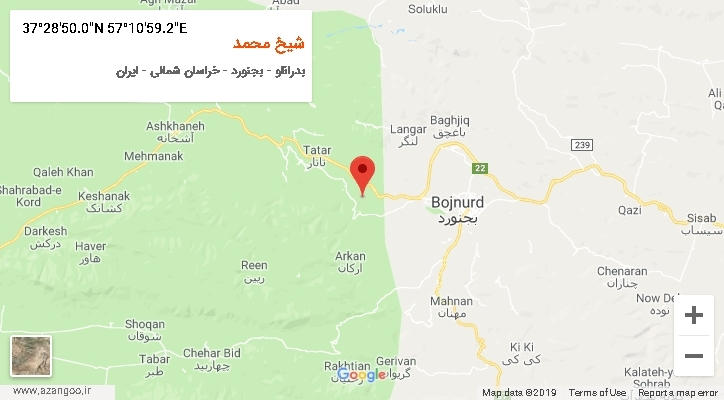 روستای شیخ محمد بر روی نقشه