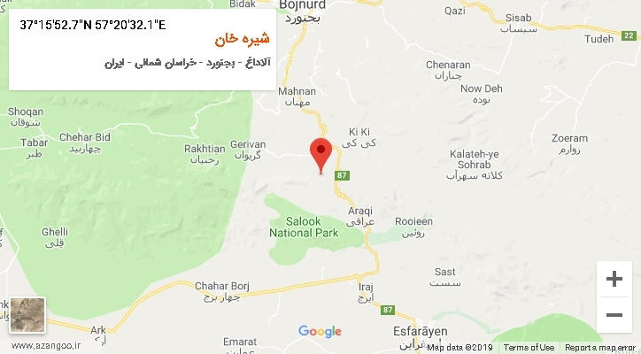 روستای شیره خان بر روی نقشه