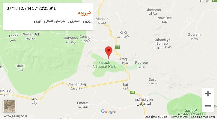 روستای شیرویه بر روی نقشه