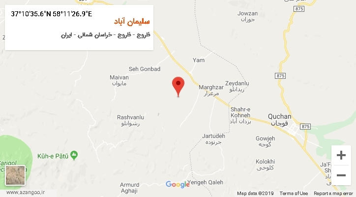روستای سلیمان آباد بر روی نقشه