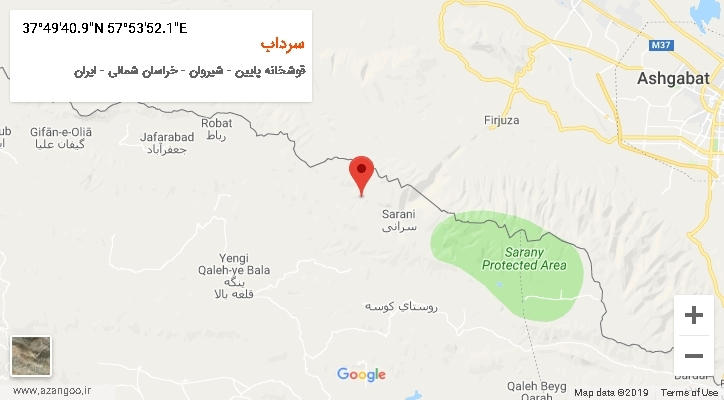 روستای سرداب بر روی نقشه