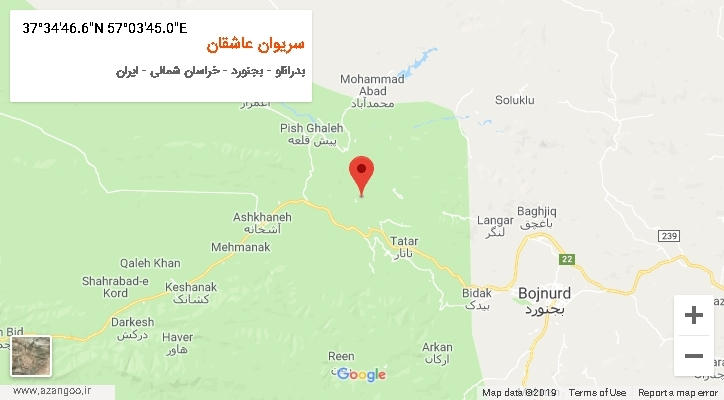 روستای سریوان عاشقان بر روی نقشه