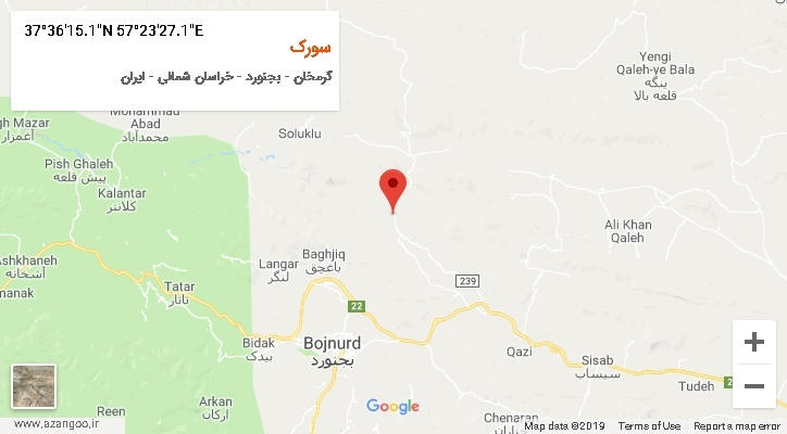 روستای سورک بر روی نقشه