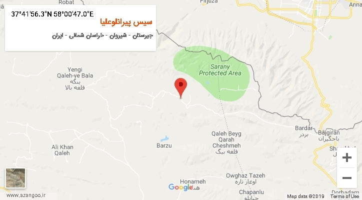 روستای سیس پیرانلوعلیا بر روی نقشه