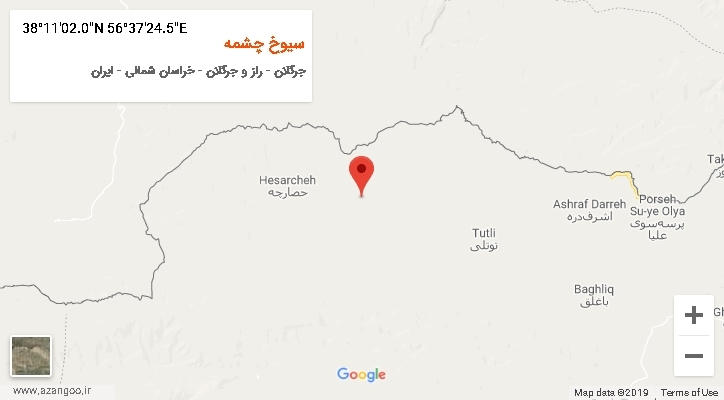 روستای سیوخ چشمه بر روی نقشه