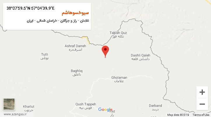 روستای سیوخسوهاشم بر روی نقشه