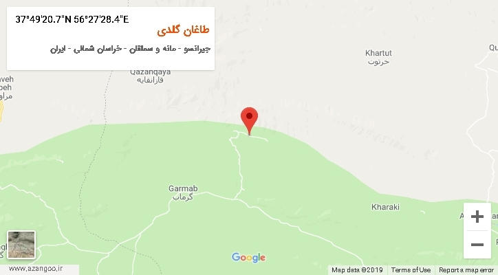 روستای طاغان گلدی بر روی نقشه