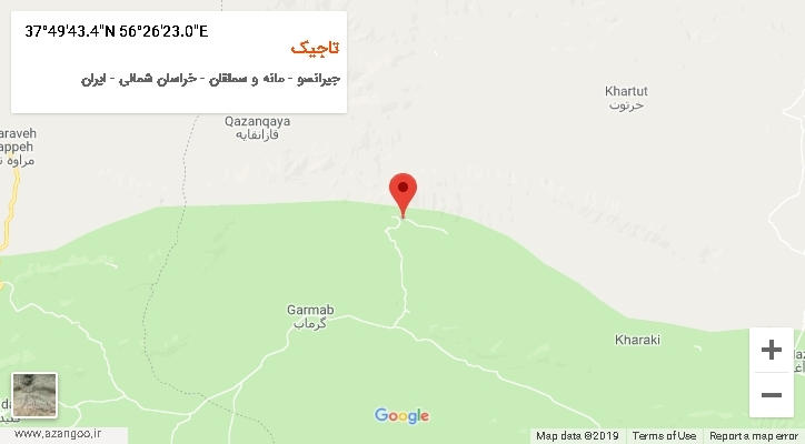 روستای تاجیک بر روی نقشه