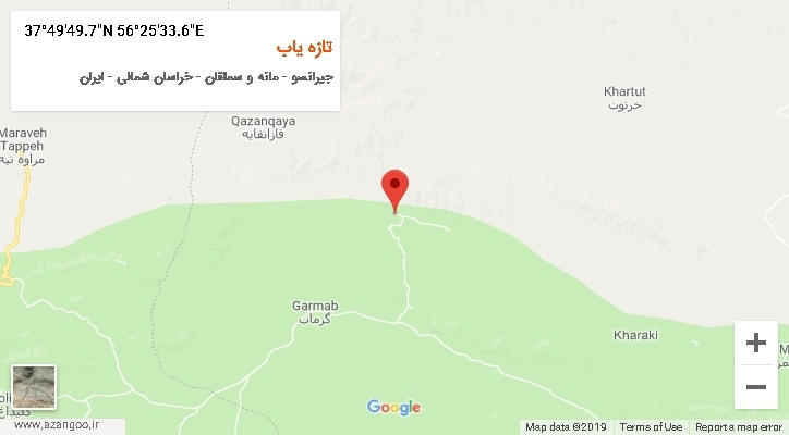 روستای تازه یاب بر روی نقشه