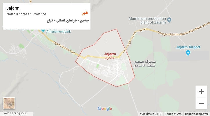 دهستان طبر بر روی نقشه