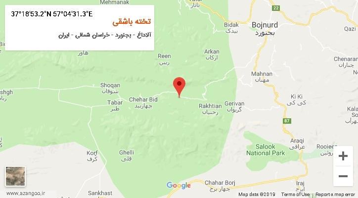 روستای تخته باشقی بر روی نقشه