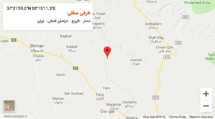 روستای طرقی سفلی بر روی نقشه