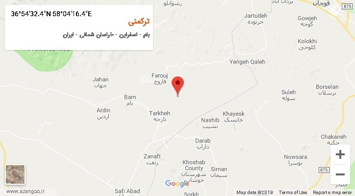 روستای ترکمنی بر روی نقشه