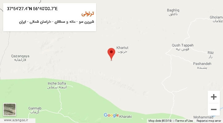 روستای ترنولی بر روی نقشه