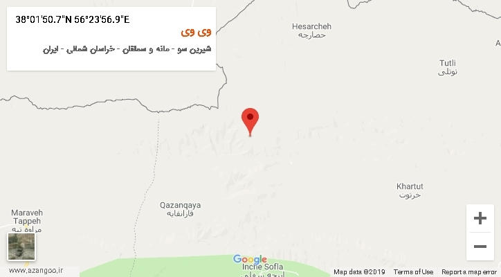 روستای وی وی بر روی نقشه