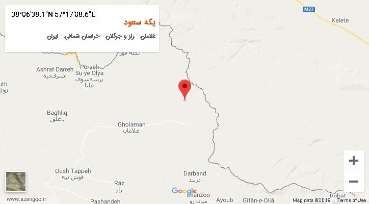 روستای یکه سعود بر روی نقشه