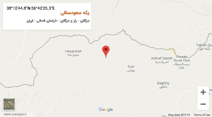 روستای یکه سعودسفلی بر روی نقشه