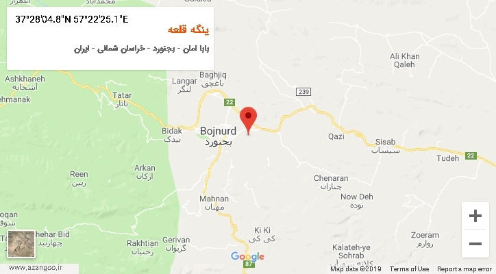 روستای ینگه قلعه بر روی نقشه