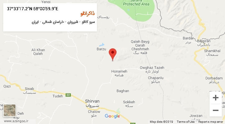 روستای ذاکرانلو بر روی نقشه