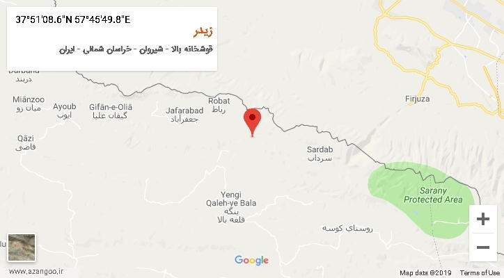 روستای زیدر بر روی نقشه