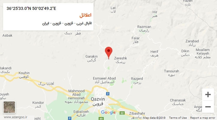 روستای اعلاتل بر روی نقشه