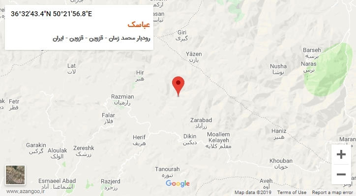 روستای عباسک بر روی نقشه