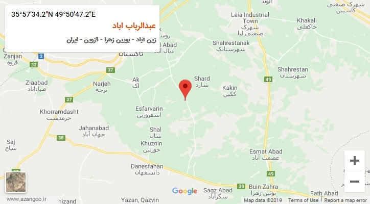 روستای عبدالرباب اباد بر روی نقشه