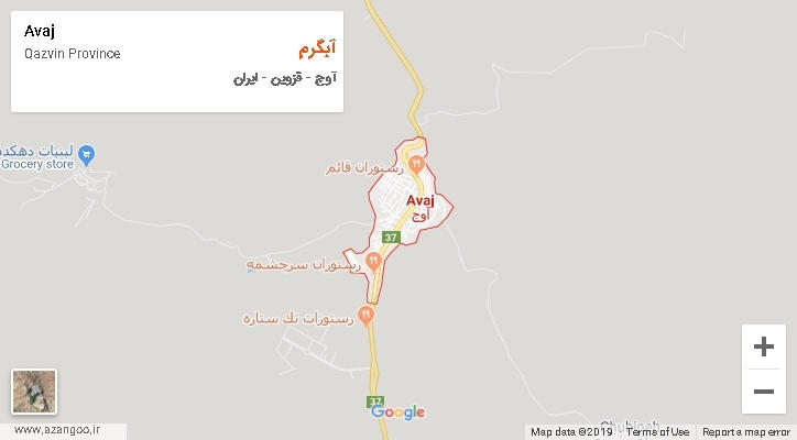 دهستان آبگرم بر روی نقشه