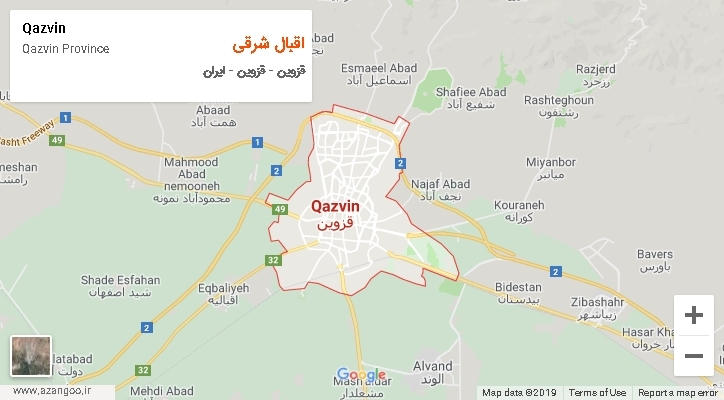 دهستان اقبال شرقی بر روی نقشه