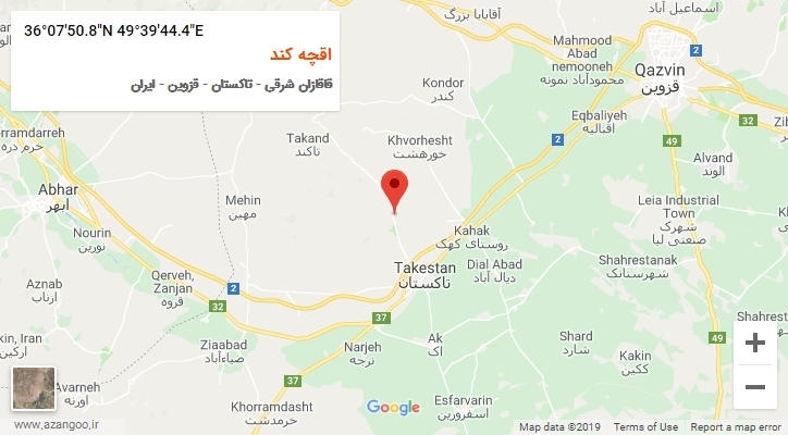 روستای اقچه کند بر روی نقشه