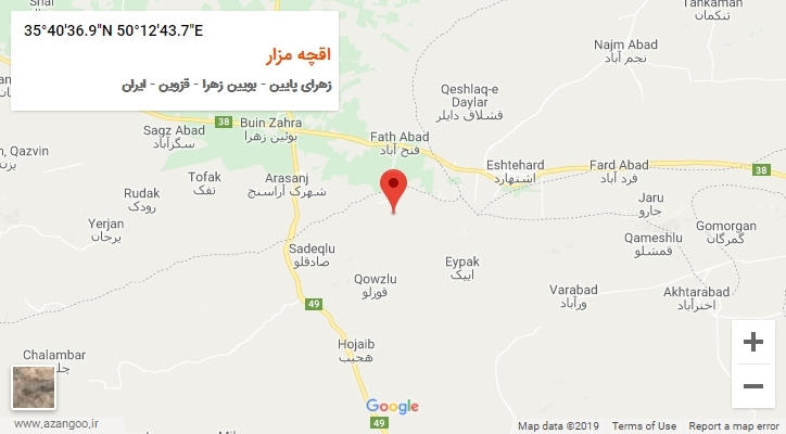 روستای اقچه مزار بر روی نقشه