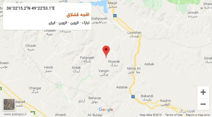 روستای اقجه قشلاق بر روی نقشه