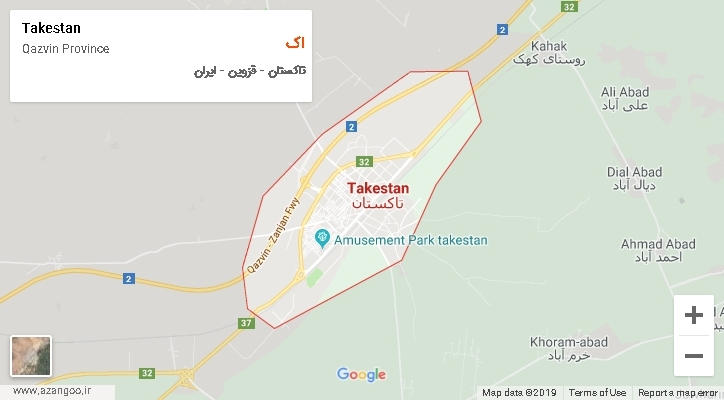 دهستان اک بر روی نقشه