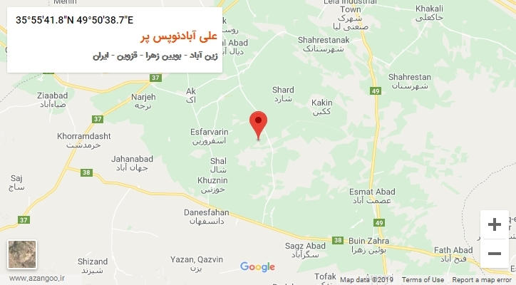 روستای علی آبادنوپس پر بر روی نقشه