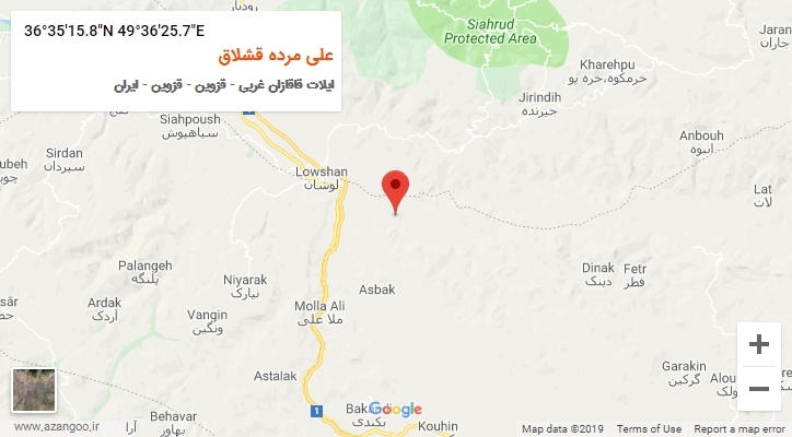 روستای علی مرده قشلاق بر روی نقشه