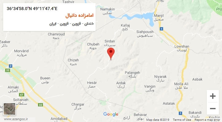 روستای امامزاده دانیال بر روی نقشه